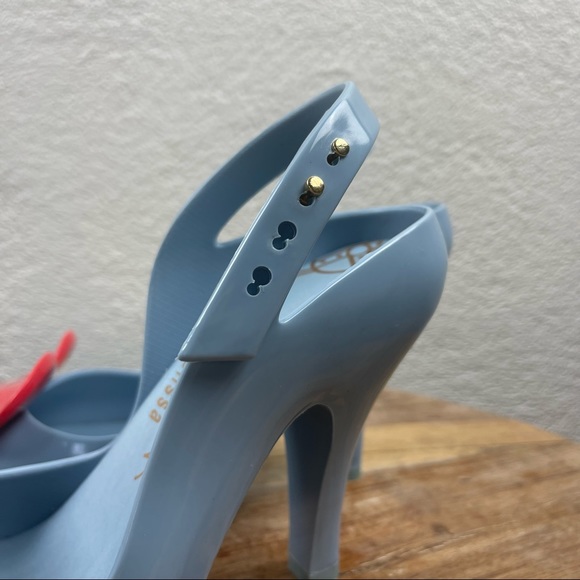 Melissa l Vivienne Westwood Anglomania Novelty Jelly Heart Peep Toe Pinup Heels - Picture 7 of 14